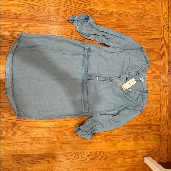 NWT Splendid Chambray Long Sleeve Dress - size M. - Picture 3 of 4
